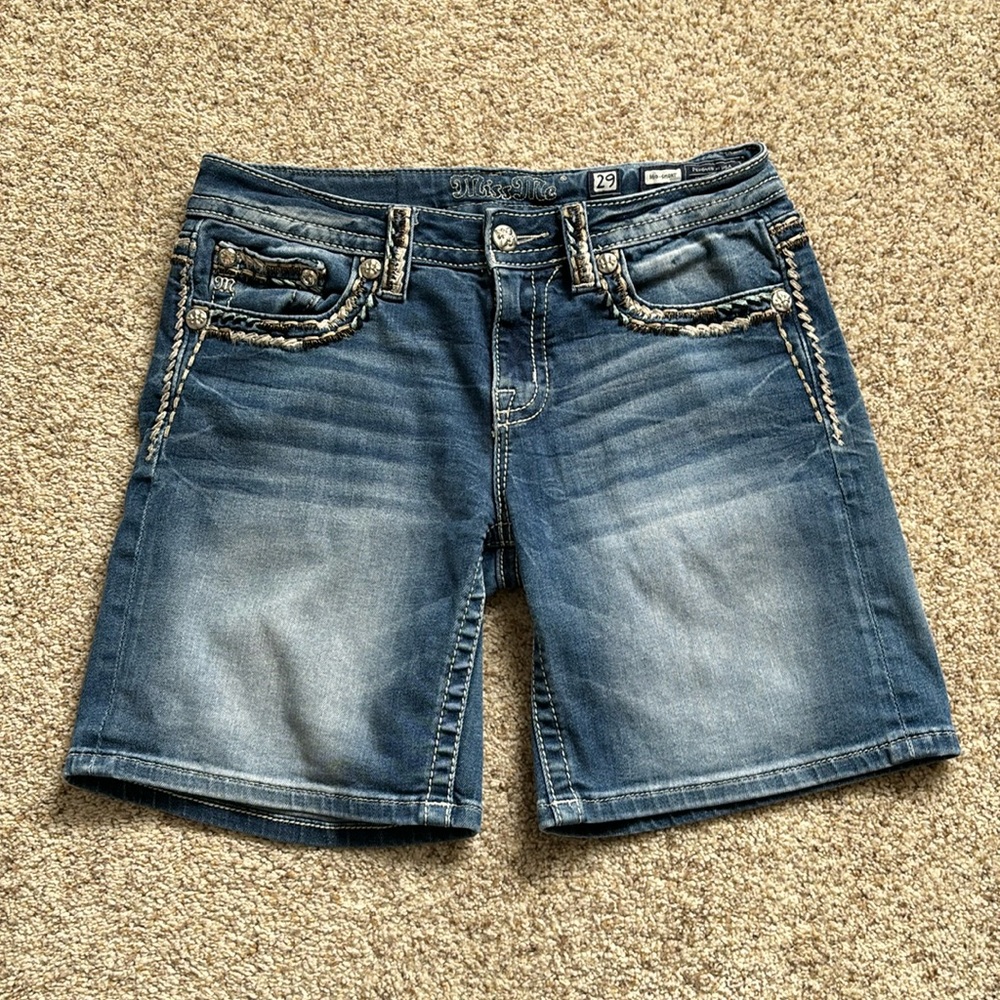 X Miss Me Boyfriend Mid-Shorts